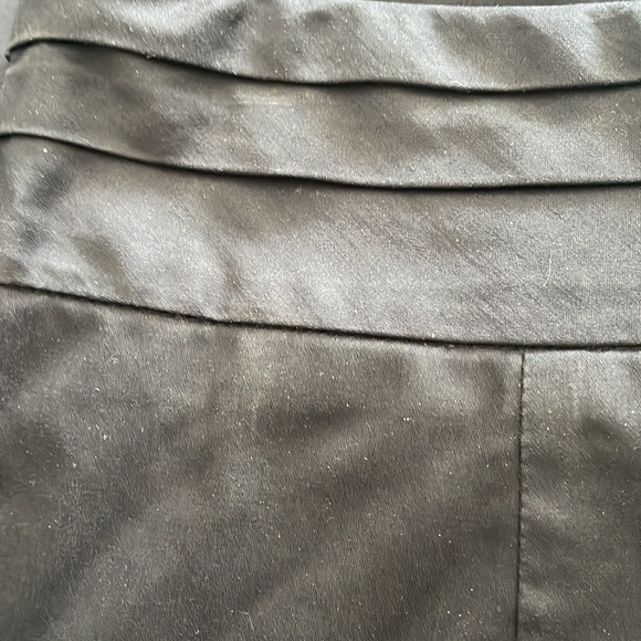 Club Monaco black pencil skirt fully lined waistband pleated 97% cotton Sz 6 - Picture 4 of 6